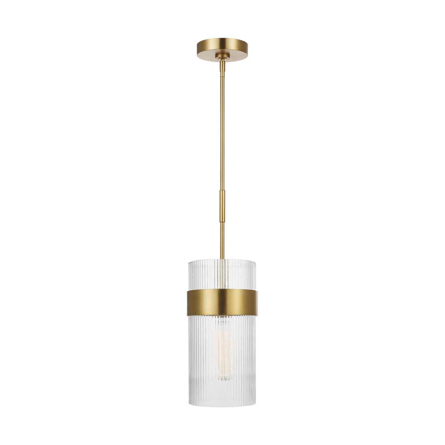 Geneva One Light Pendant in Burnished Brass
