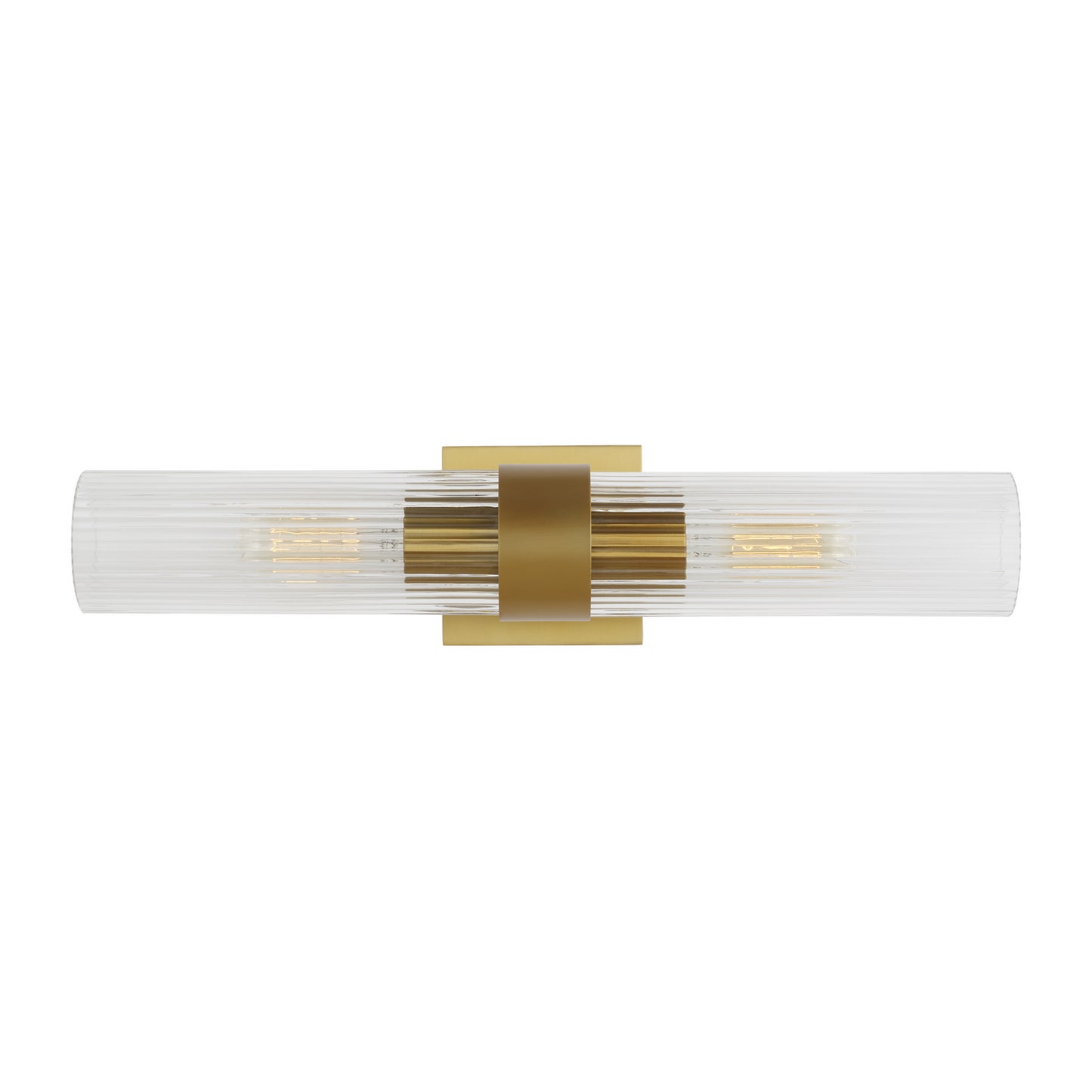 Geneva Two Light Wall Sconce in Burnished Brass
