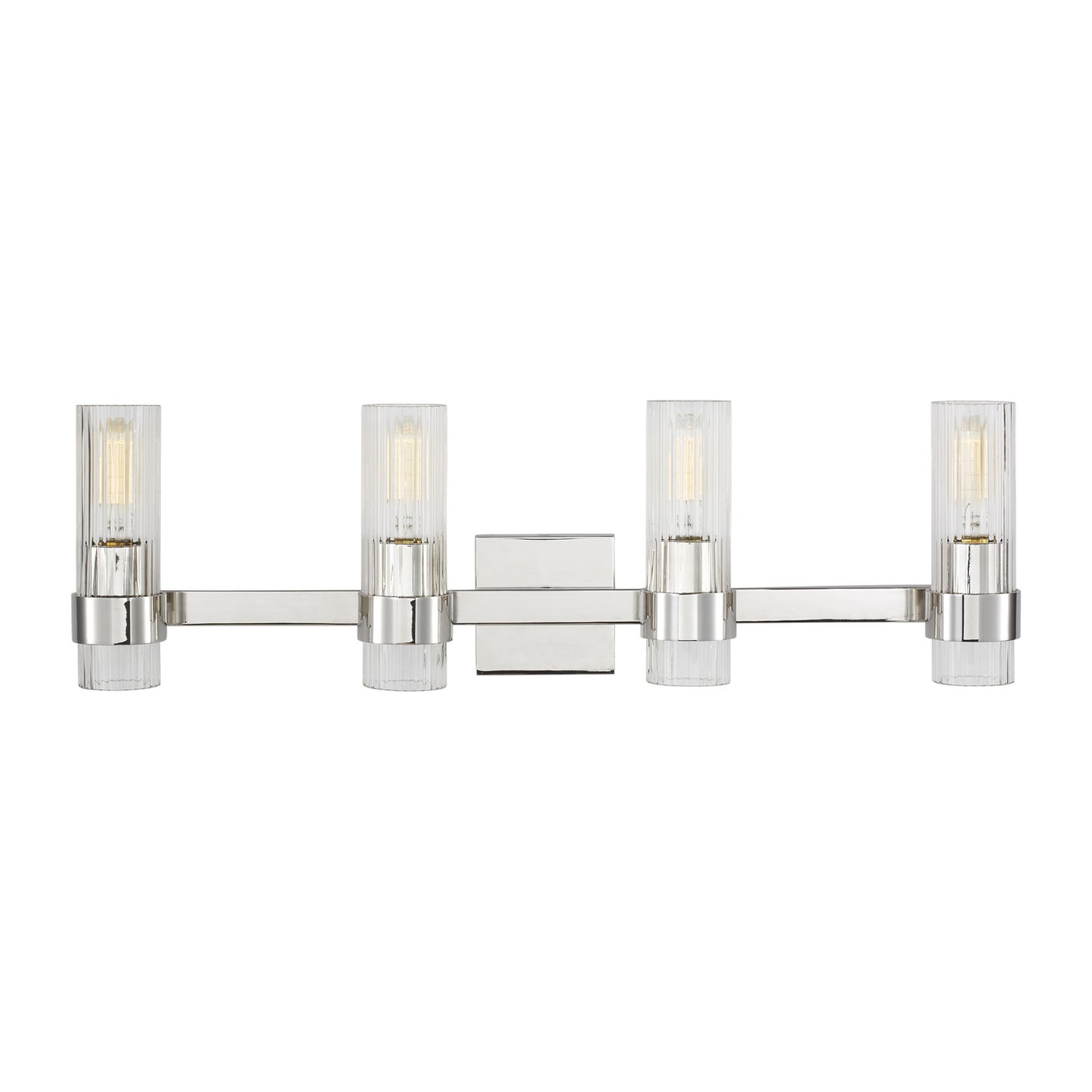 Geneva Four Light Vanity in Polished Nickel