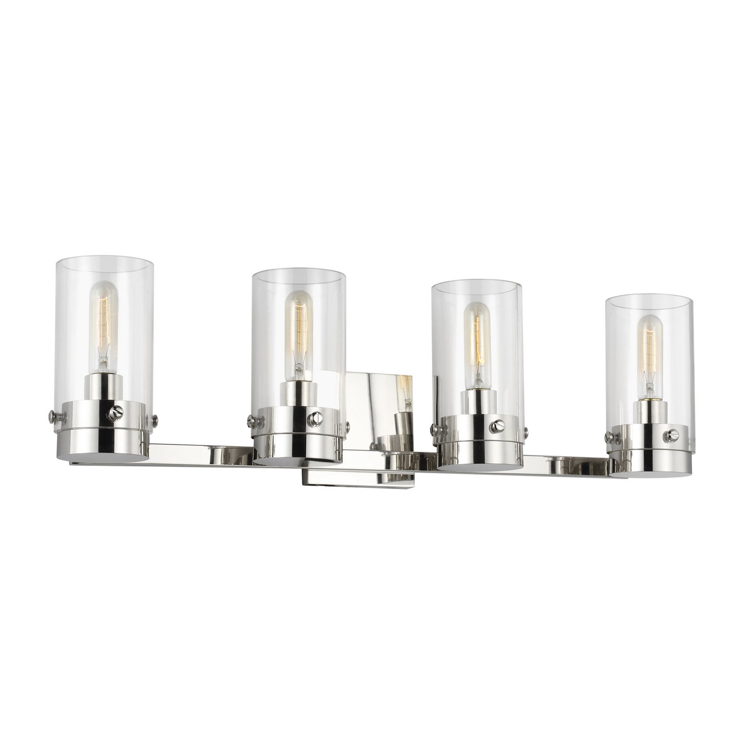 Garrett Four Light Vanity in Polished Nickel