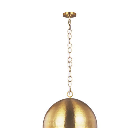 Whare One Light Pendant in Burnished Brass