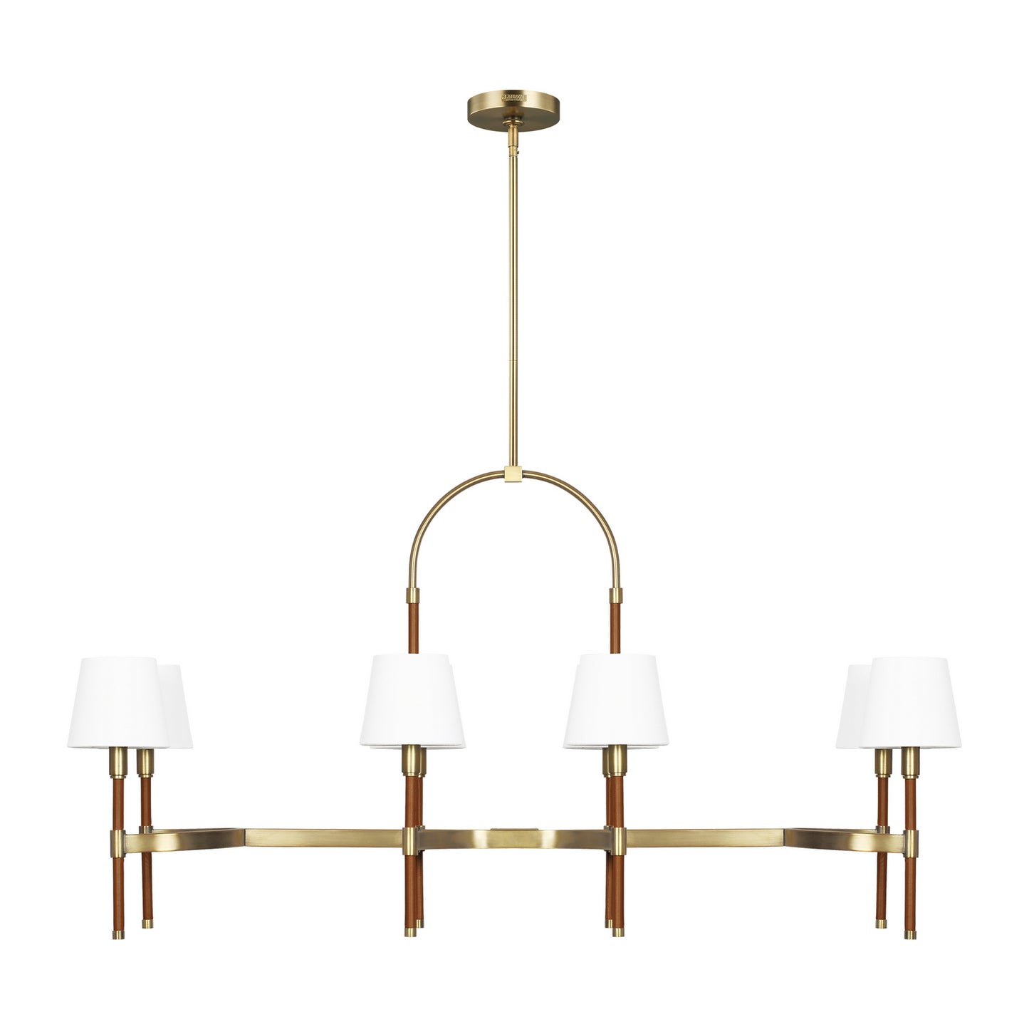 Katie Eight Light Chandelier in Time Worn Brass