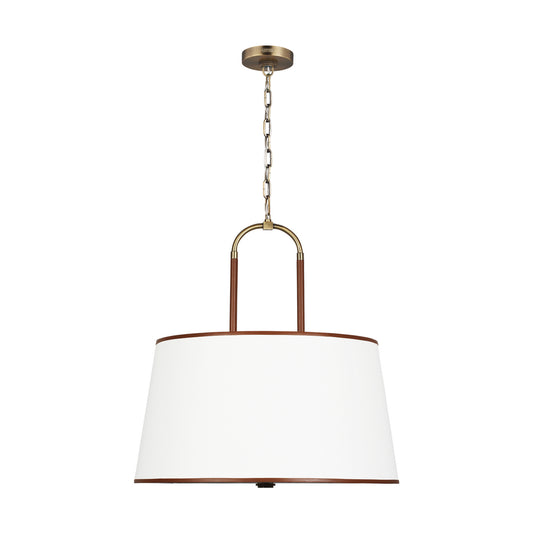 Katie Four Light Pendant in Time Worn Brass