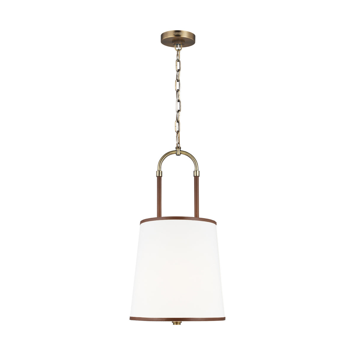 Katie One Light Pendant in Time Worn Brass