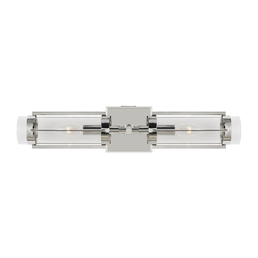 Flynn Two Light Wall Sconce in Polished Nickel