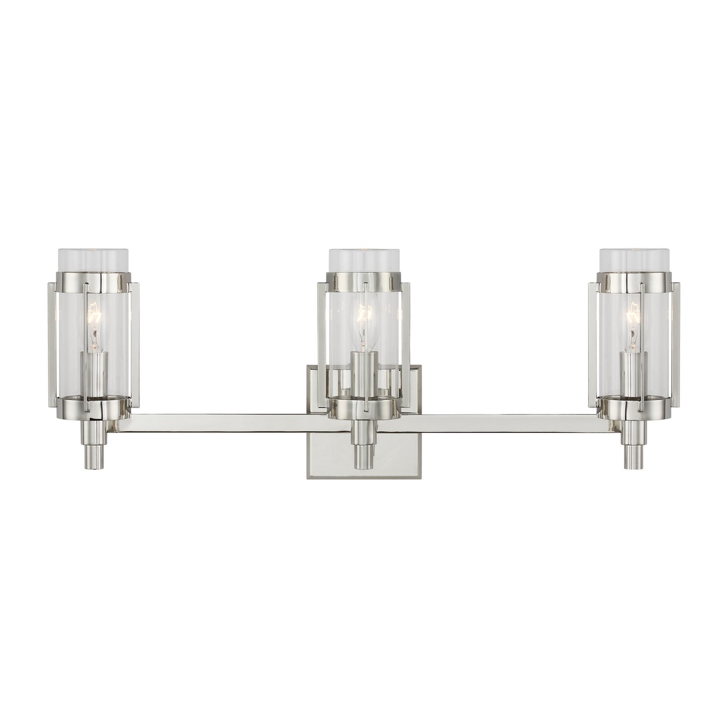 Flynn Three Light Vanity in Polished Nickel