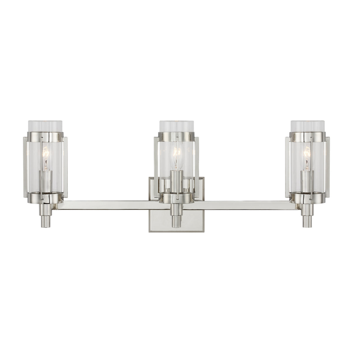 Flynn Three Light Vanity in Polished Nickel