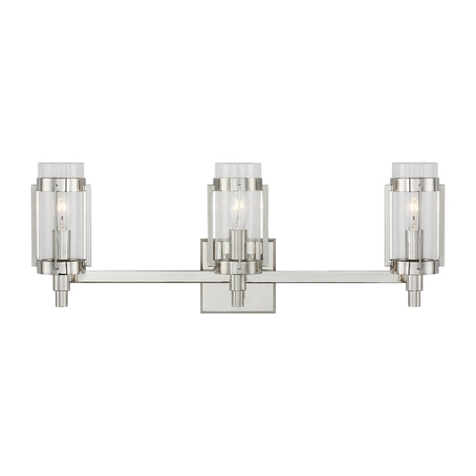 Flynn Three Light Vanity in Polished Nickel