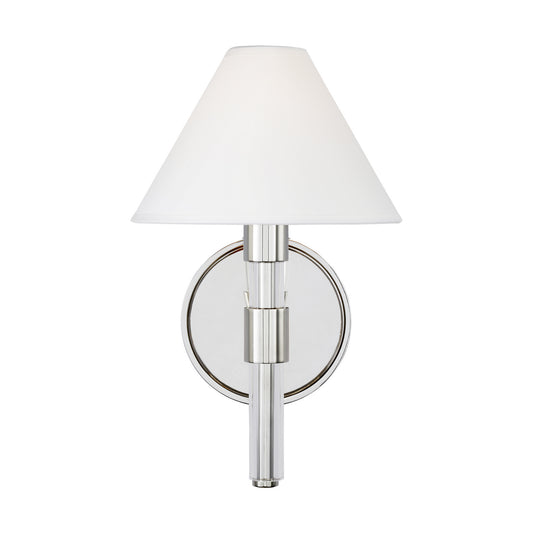 Robert One Light Wall Sconce in Polished Nickel