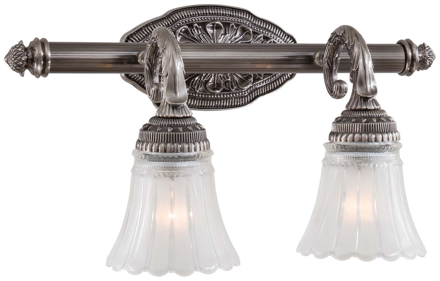 Europa Bath Two Light Bath in Brushed Nickel