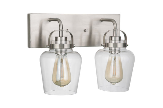 Trystan Two Light Vanity in Brushed Polished Nickel