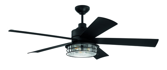 Garrick Indoor/Outdoor 56" Ceiling Fan in Flat Black