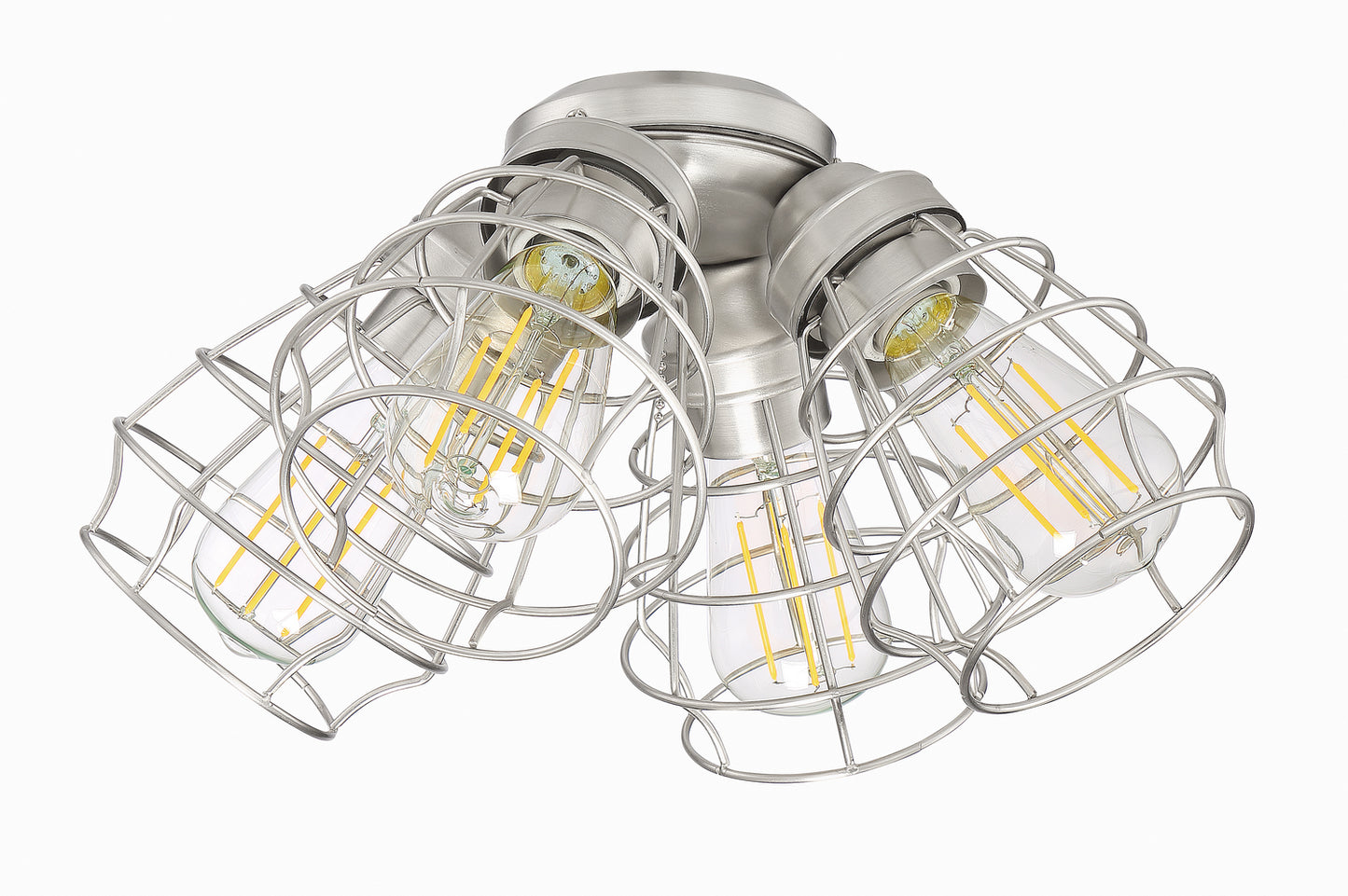 Light Kit-Armed LED Fan Light Kit in Brushed Polished Nickel