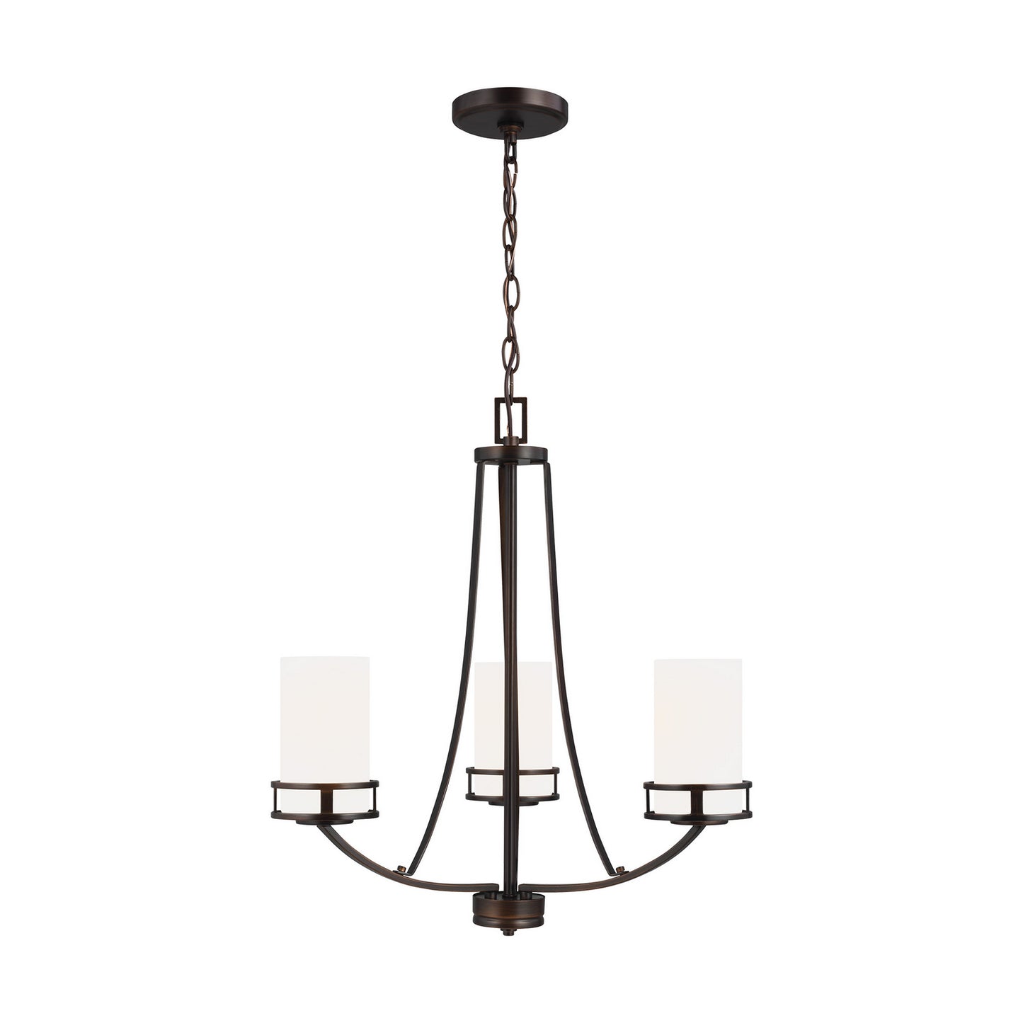 Robie Three Light Chandelier in Bronze