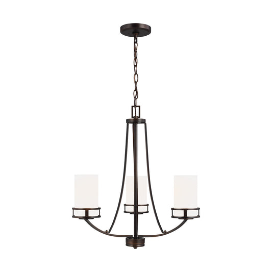 Robie Three Light Chandelier in Bronze