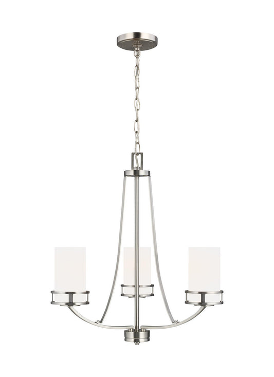 Generation Lighting - 3121603EN3-962 - Three Light Chandelier - Robie - Brushed Nickel