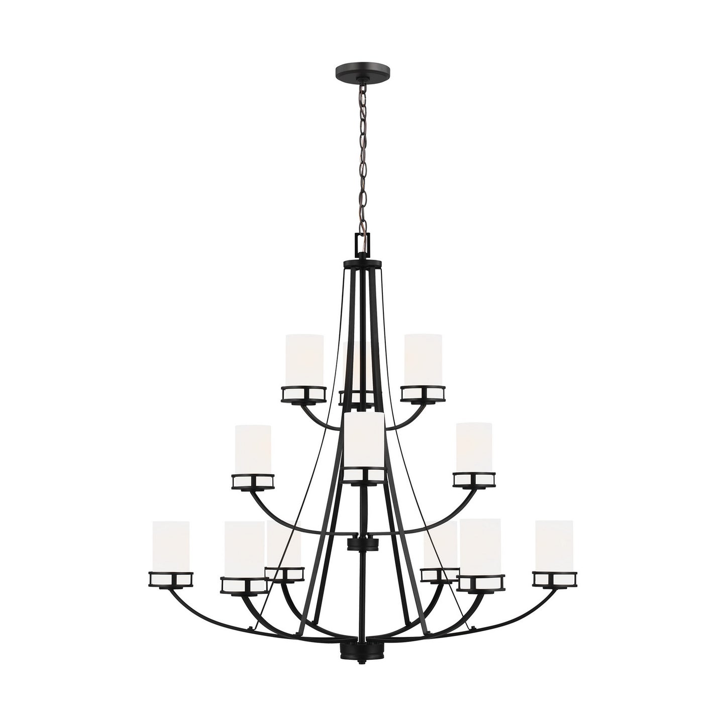 Generation Lighting - 3121612-112 - 12 Light Chandelier - Robie - Midnight Black