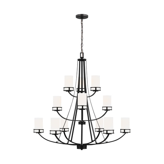 Robie 12 Light Chandelier in Midnight Black