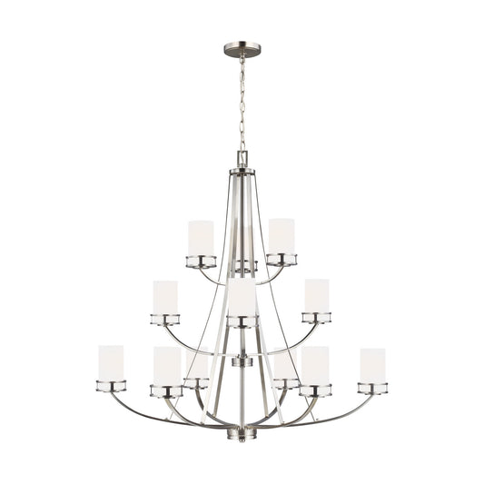 Robie 12 Light Chandelier in Brushed Nickel