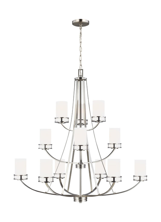 Generation Lighting - 3121612EN3-962 - 12 Light Chandelier - Robie - Brushed Nickel