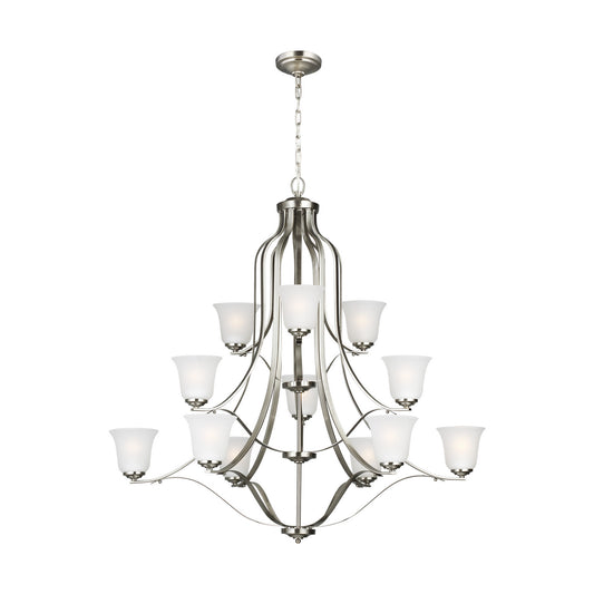 Emmons 12 Light Chandelier in Brushed Nickel