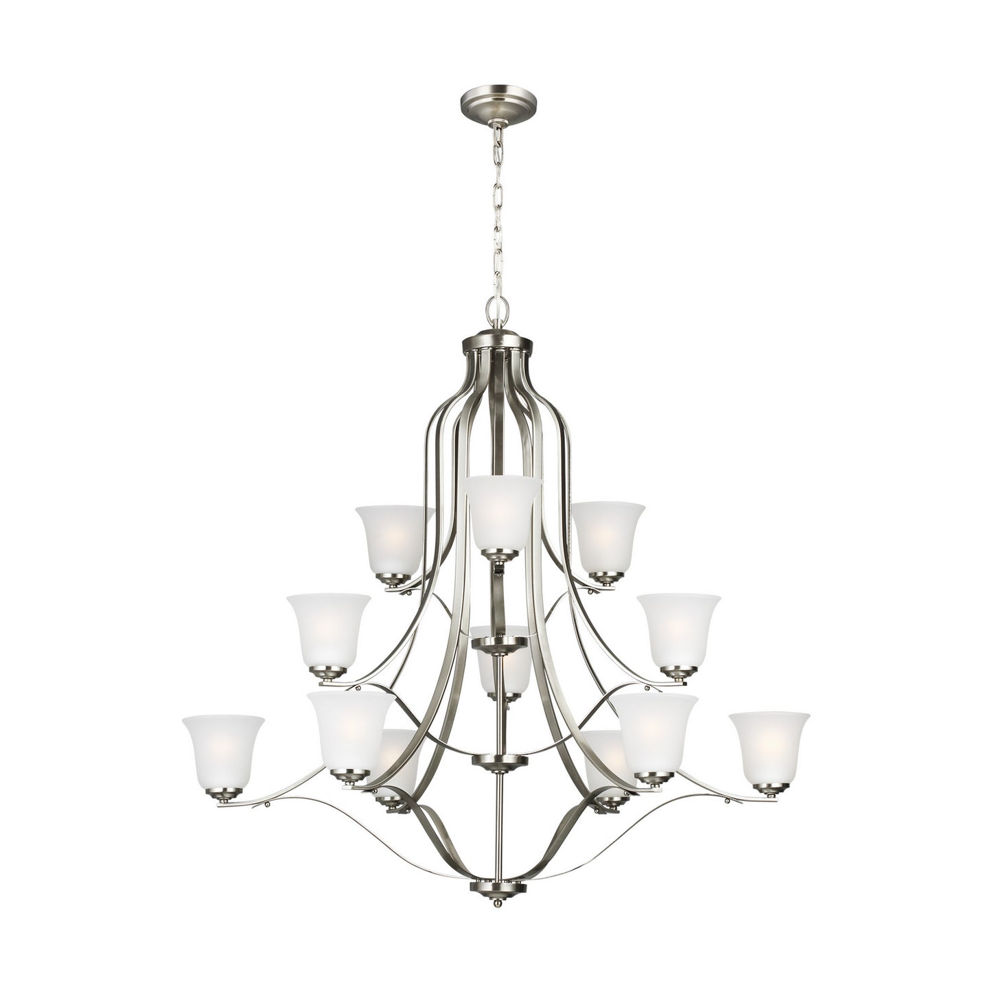 Generation Lighting - 3139012EN3-962 - 12 Light Chandelier - Emmons - Brushed Nickel