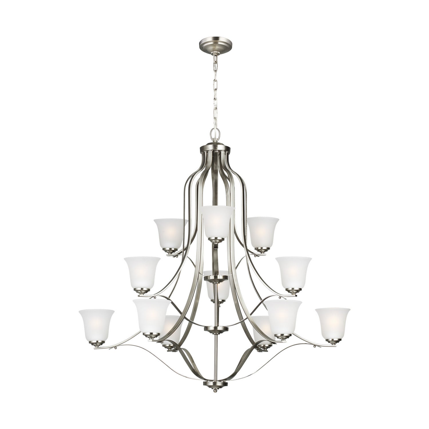 Generation Lighting - 3139012EN3-962 - 12 Light Chandelier - Emmons - Brushed Nickel