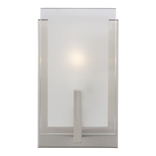 Syll One Light Wall / Bath Sconce in Brushed Nickel