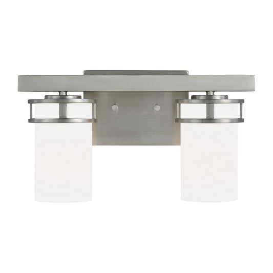 Generation Lighting - 4421602-962 - Two Light Wall / Bath - Robie - Brushed Nickel