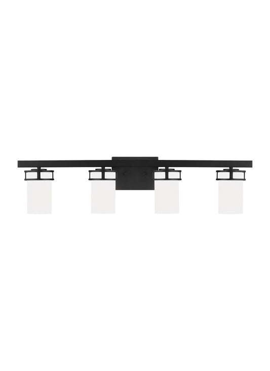 Generation Lighting - 4421604EN3-112 - Four Light Wall / Bath - Robie - Midnight Black
