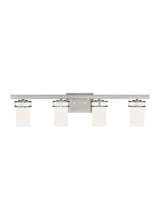 Generation Lighting - 4421604EN3-962 - Four Light Wall / Bath - Robie - Brushed Nickel