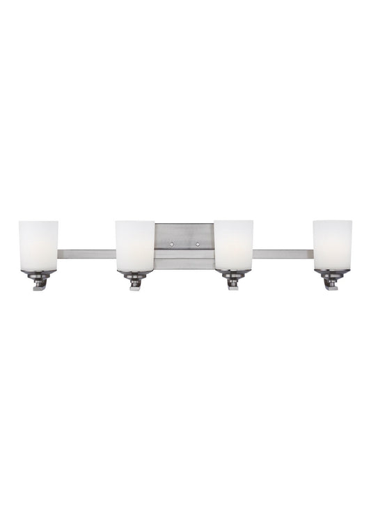 Generation Lighting - 4430704EN3-962 - Four Light Wall / Bath - Kemal - Brushed Nickel