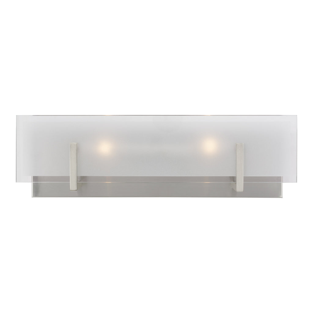Syll Two Light Wall / Bath in Brushed Nickel