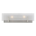 Syll Two Light Wall / Bath in Brushed Nickel