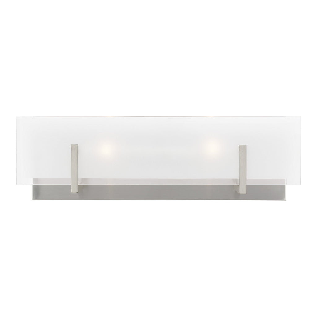 Syll Two Light Wall / Bath in Brushed Nickel