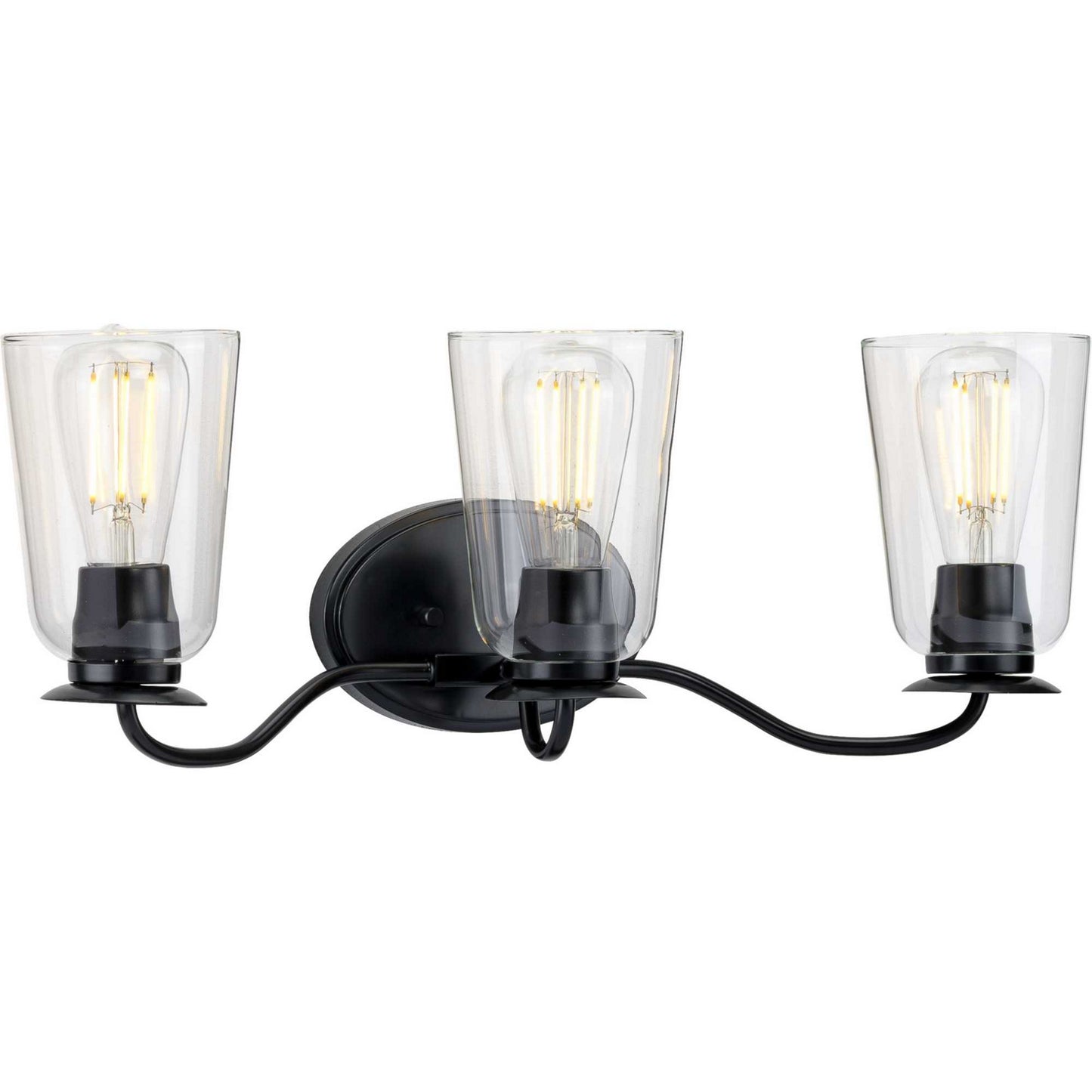 Durrell Three Light Bath in Matte Black