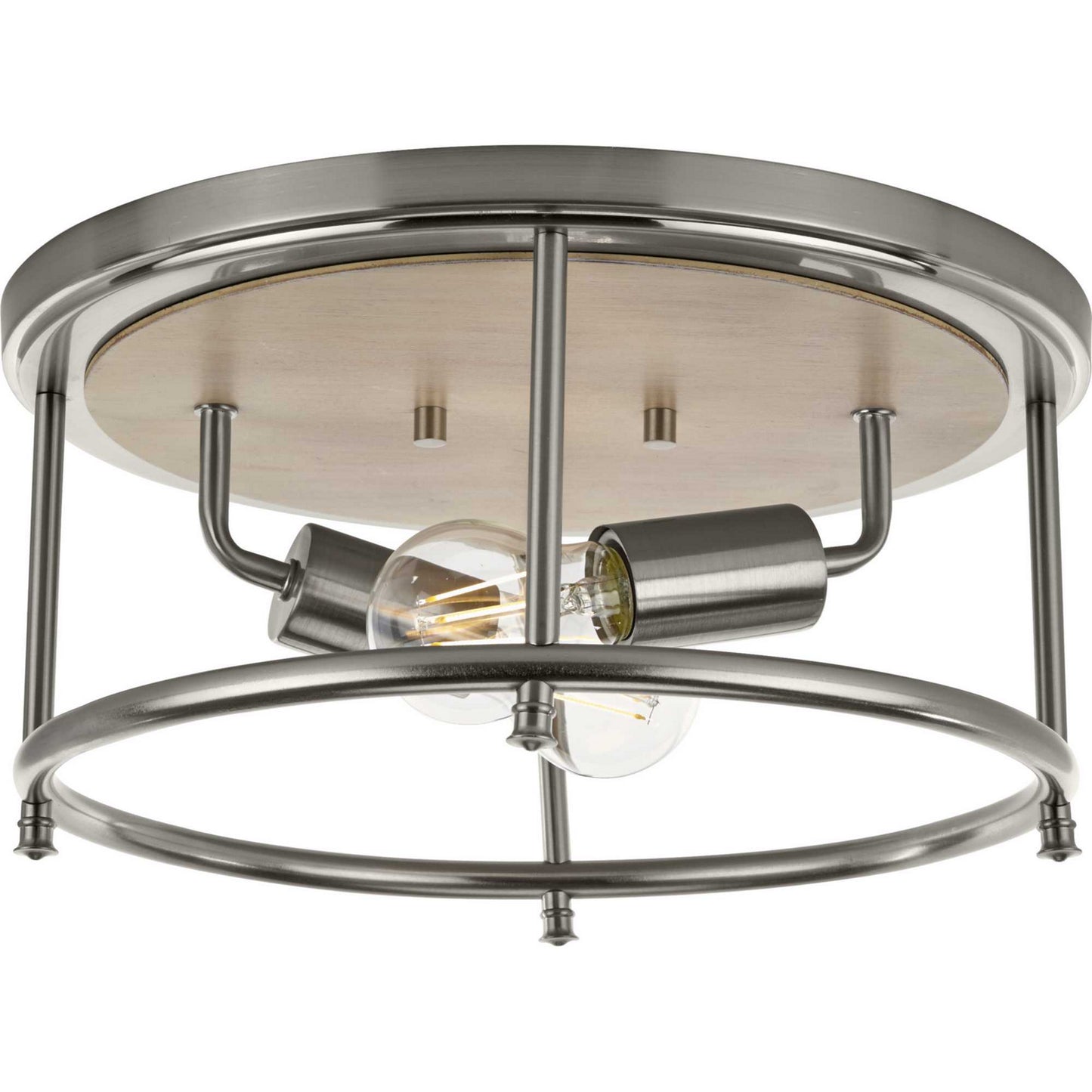 Durrell Two Light Flush Mount in Brushed Nickel