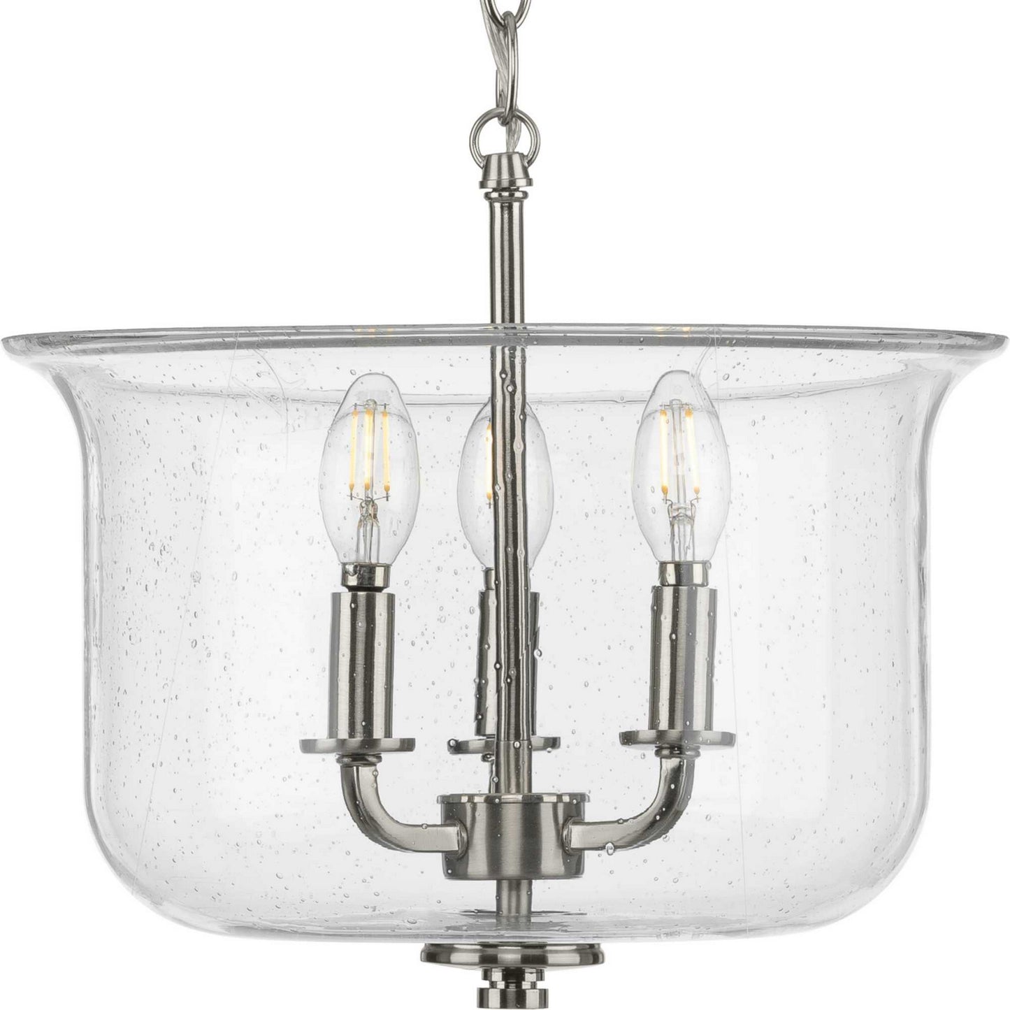 Winslett Three Light Semi Flush Convertible in Brushed Nickel