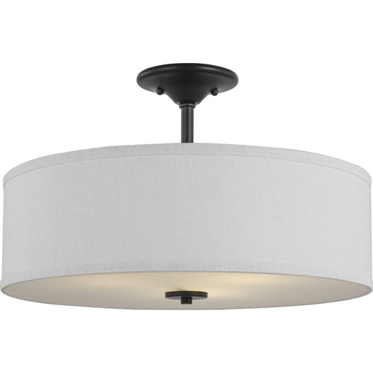 Inspire Three Light Semi Flush Mount in Graphite