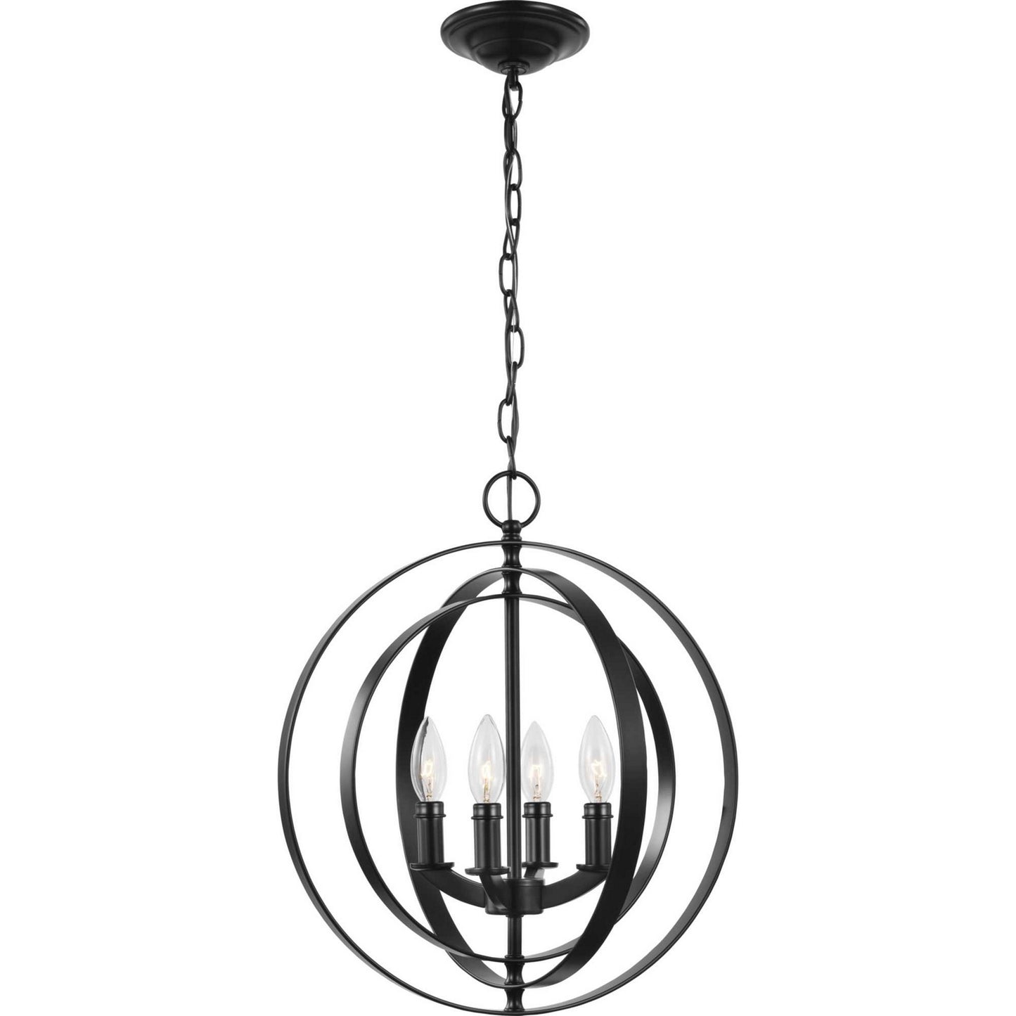Equinox Four Light Pendant in Black