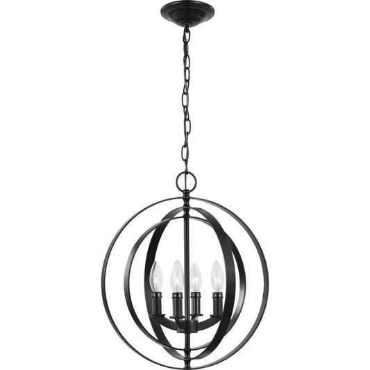 Equinox Four Light Pendant in Black