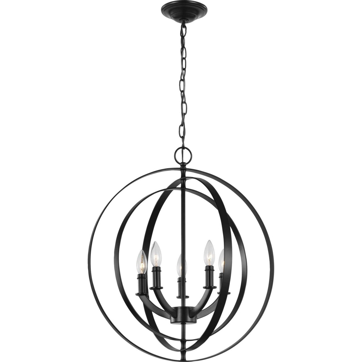 Equinox Five Light Pendant in Black