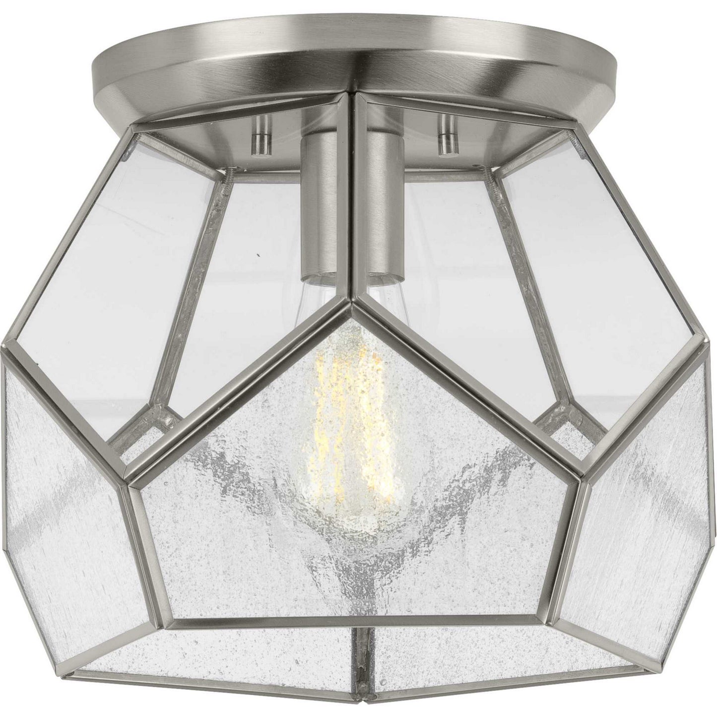 Cinq One Light Flush Mount in Brushed Nickel