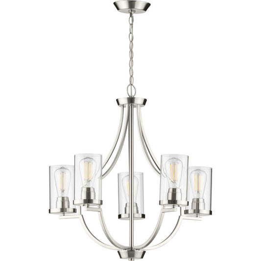 Lassiter Five Light Chandelier in Brushed Nickel