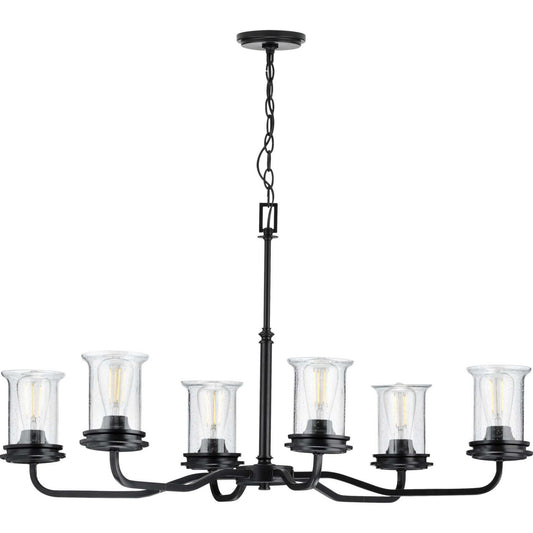 Winslett Six Light Chandelier in Black