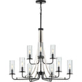 Progress Lighting - P400210-031 - Nine Light Chandelier - Riley - Black