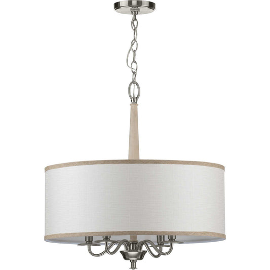 Durrell Four Light Chandelier in Brushed Nickel