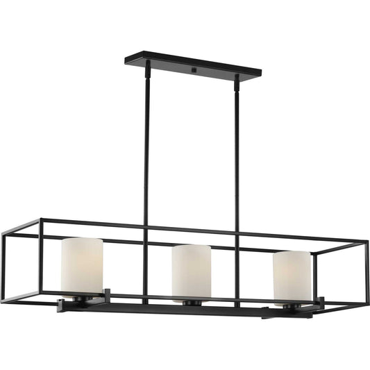Chadwick Three Light Island Chandelier in Black