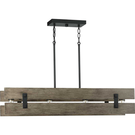 Hemsworth Four Light Island Chandelier in Black