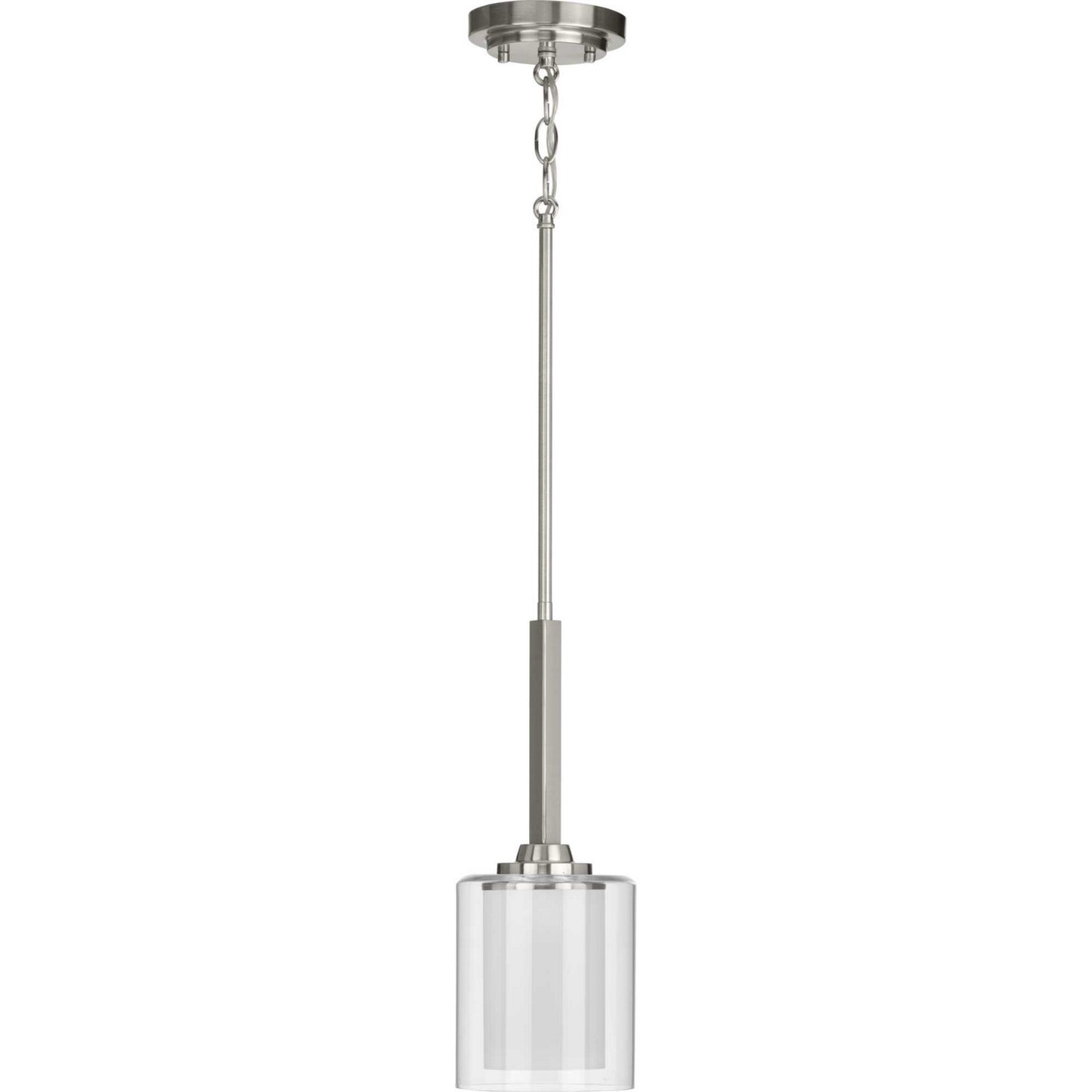 Kene One Light Mini Pendant in Brushed Nickel